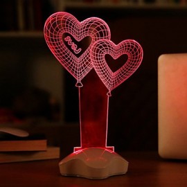 25*10*10CM acrylique Transparent 3 D plaques lumineuses lumineuses lampe de bureau lumière Led