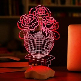 25*10*10CM acrylique Transparent 3 D plaques lumineuses lumineuses lampe de bureau lumière Led